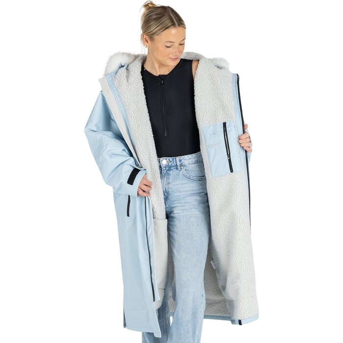 2024 Dryrobe Adult Advance Long Sleeve Changing Robe LS-DA-ICE-B - Ice Blue